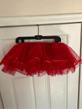 Costumes USA Red Tulle Tutu Skirt Adult One Size Costume Crinoline Ballet